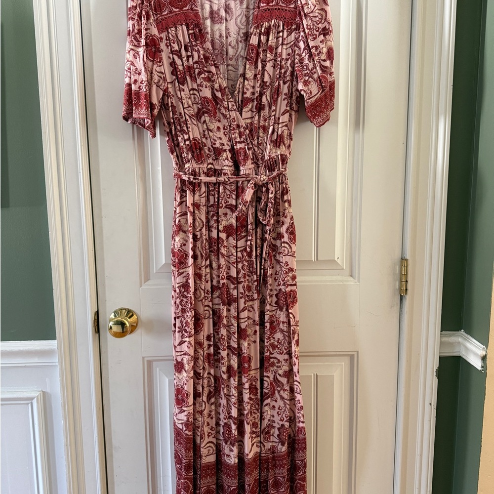Knox Rose Red and White Maxi Dress